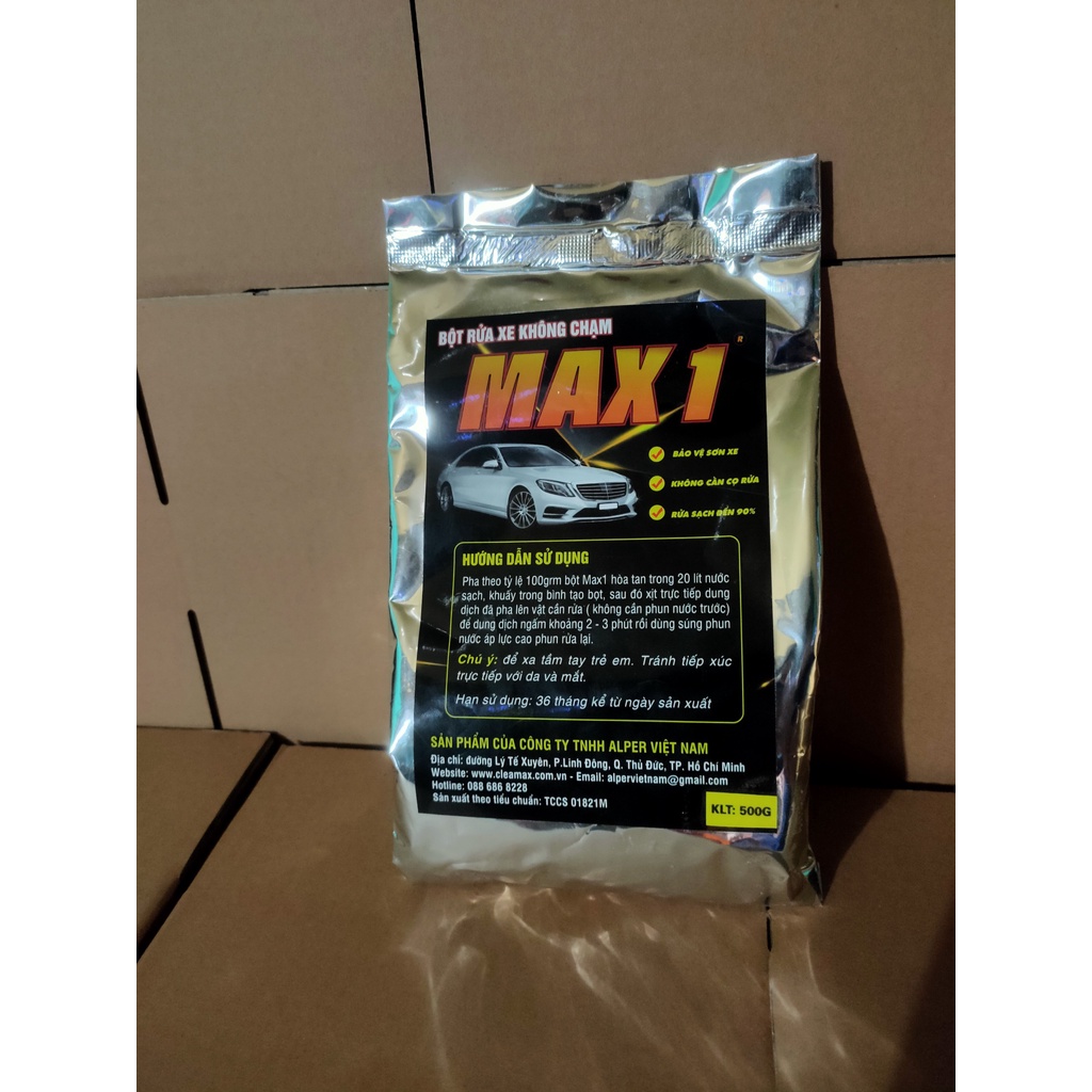 Bột rửa xe bọt tuyết không chạm WASHMAX Max1 gói 500gam