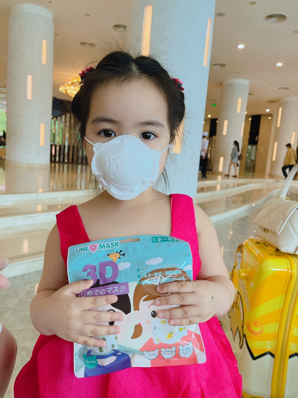 COMBO 2 SÉT 6C KT GẤU TRẮNG UNI MASK CAO CẤP CHO BÉ (0-3T)