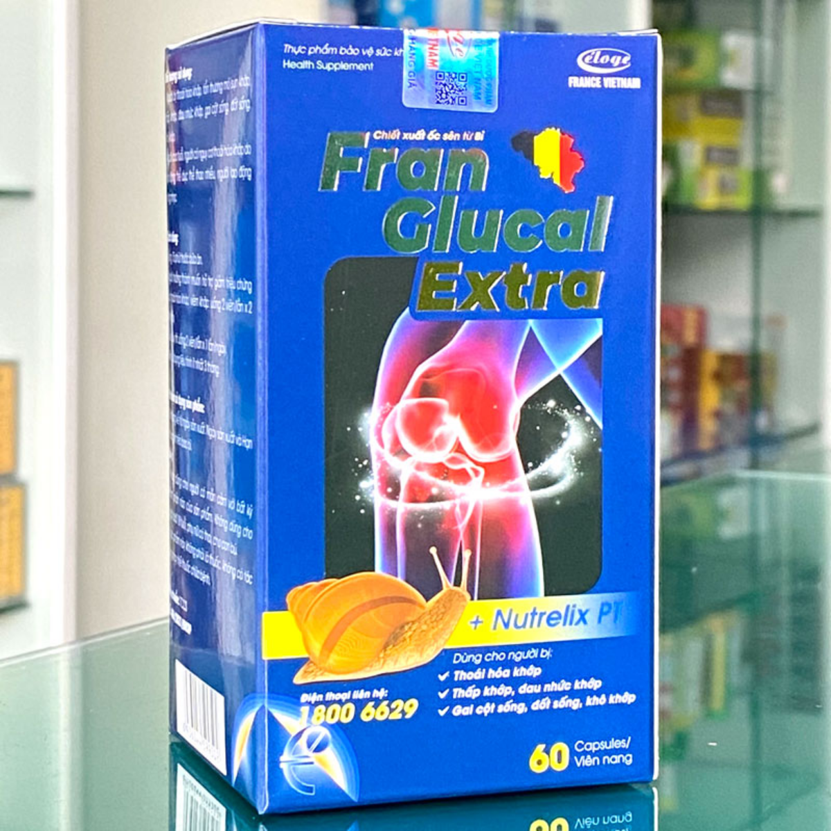 COMBO FRANGLUCAL EXTRA + FRANHEAT (2 Lọ (Lọ/60 Viên Và 1 Tube Gel Xoa Bóp 30g)