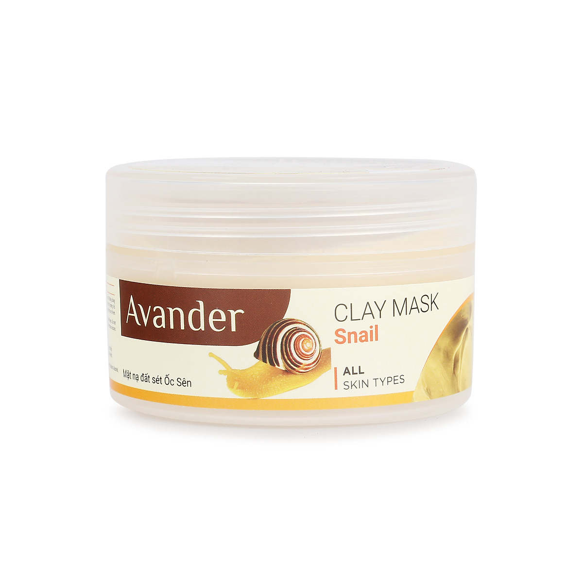 Hũ mặt nạ đất sét ốc sên avander 110g