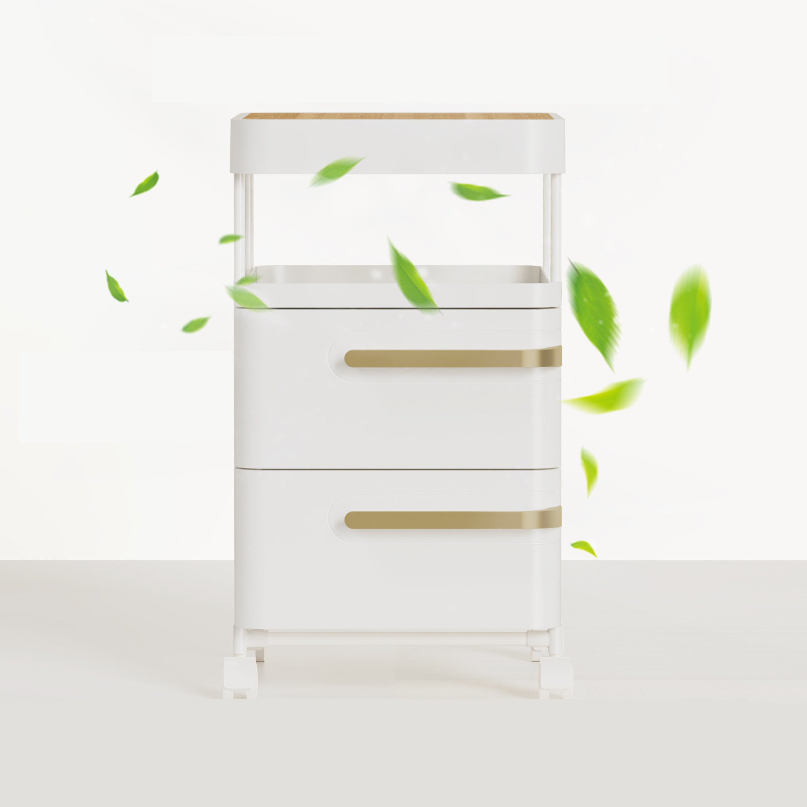 Advanced bedside storage rack bedside movable storage cabinet drawer-type multi-layer home modern minimalist storage cabinet