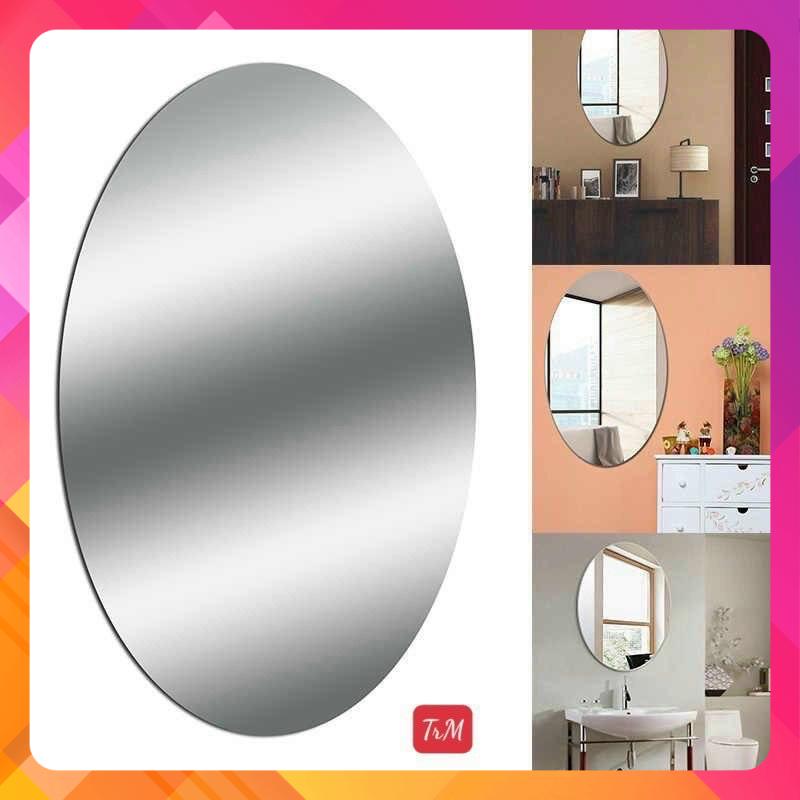 Gương dẻo dán tường mẫu tròn size 20*40cm