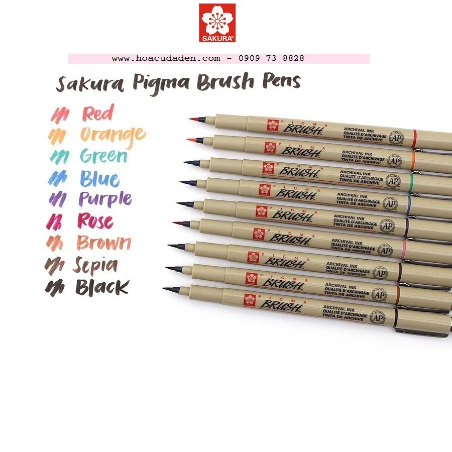Bút vẽ đầu cọ Sakura Pigma Micron Brush