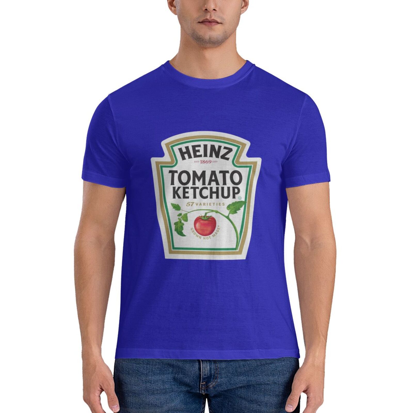 Heinz Tomato Ketchup Red Basic 100% Cotton T Shirt Top Quality