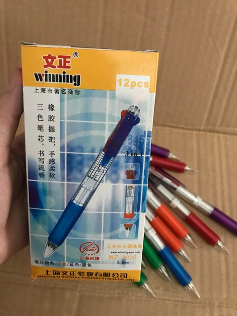 Bút bi bấm 3 ngòi Winning