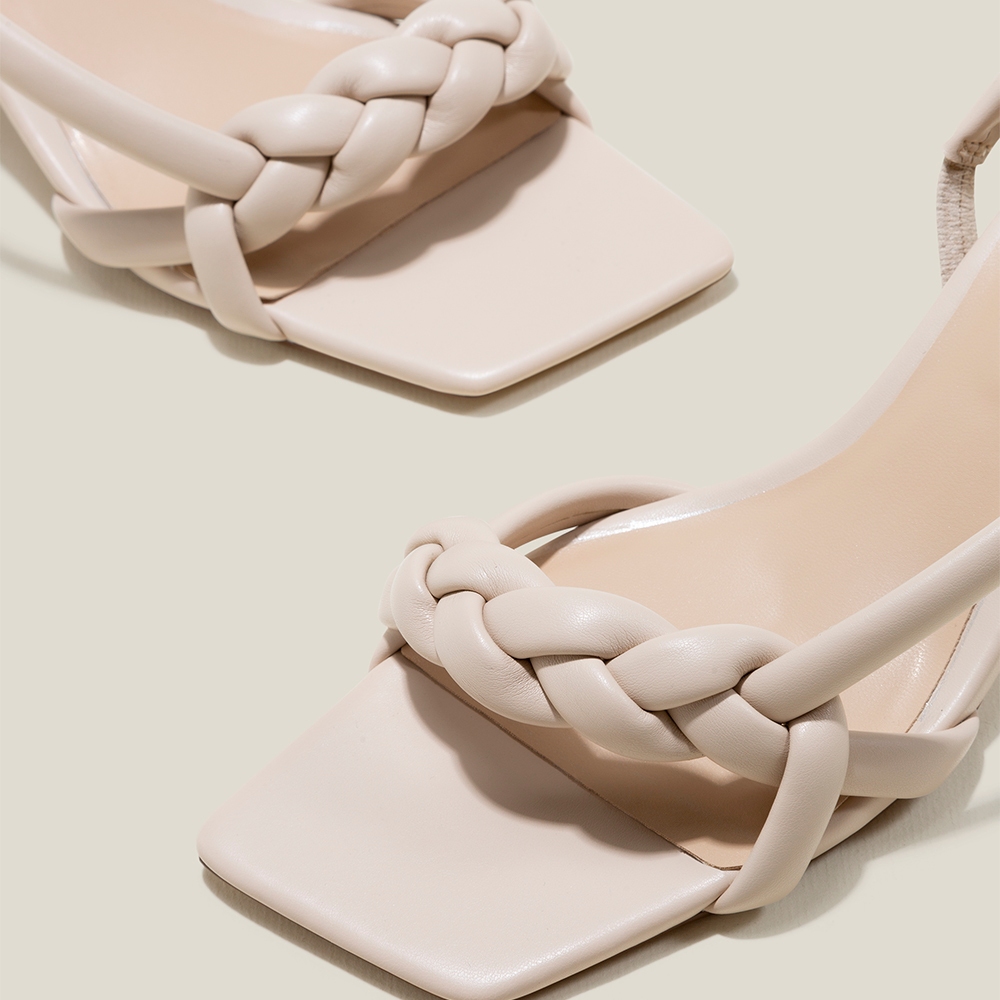 Vascara Sandal Spool Heel Quai Thắt Bính Phồng - SDN 0772