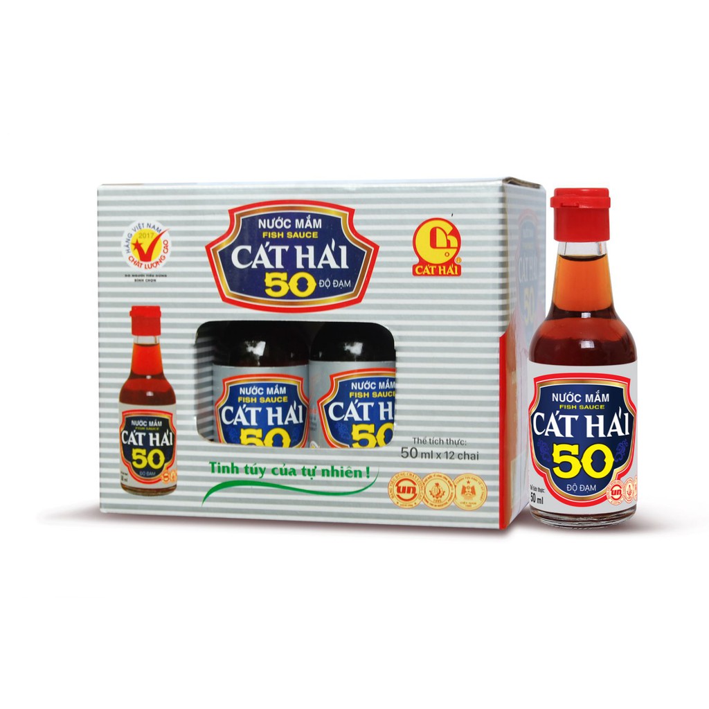 Nước mắm Cát Hải 50 độ đạm chai 50ml