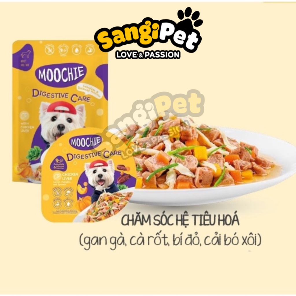 Pate Moochie cho chó con, chó trưởng thành gói 85g (6 hương vị)