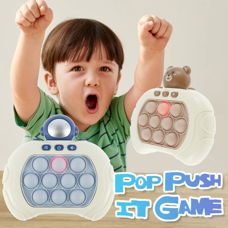 Push Pop Game Machine Light-Up Electric Push Pop Toy Battery Powered Kids Adults Squeeze Bubble Sensory Toy Push Pop Game Machine for Adults Push Pop Game Machine for Teenagers