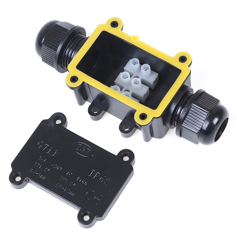 2 Way Waterproof Electrical Junction Box For Outdoor Lighting Cable ...