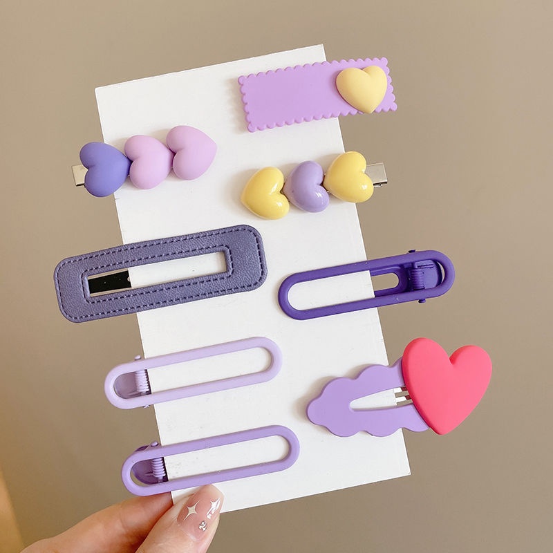 Set 8 Kẹp Tóc Thời Trang Hàn Quốc Dễ Thương Cho Nữ
