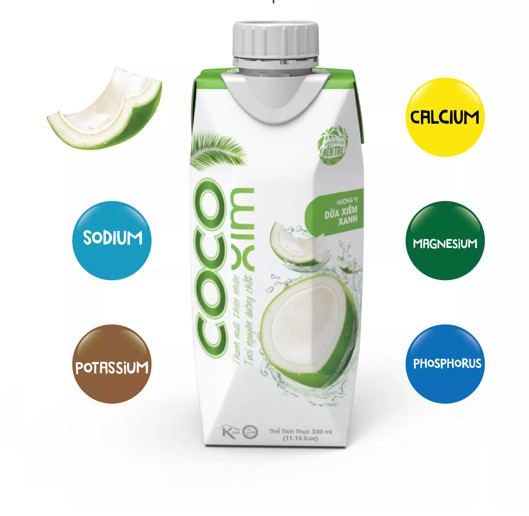Nước dừa Xiêm xanh Cocoxim Active 100% nguyên chất dừa tươi AZ.XX330.07