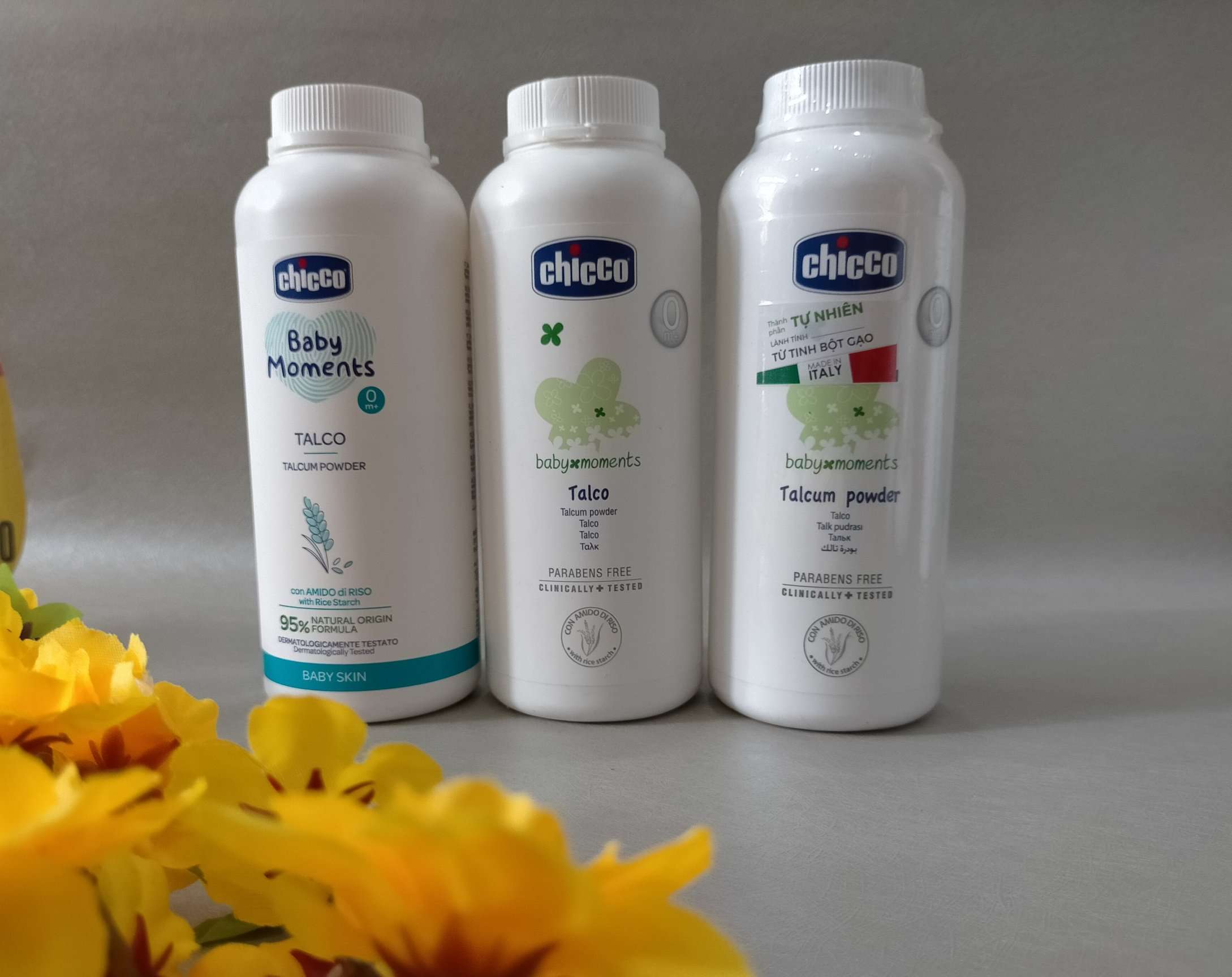 Phấn Rôm Tinh Bột Gạo Chicco cho bé 0M+ (CHUẨN NỘI ĐỊA Ý)