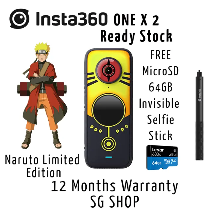 Insta360 One X 2 Naruto Limited Edition With Free Microsd And Invisible Selfie Stick Ready Stock 12 Months Warranty Lazada Singapore