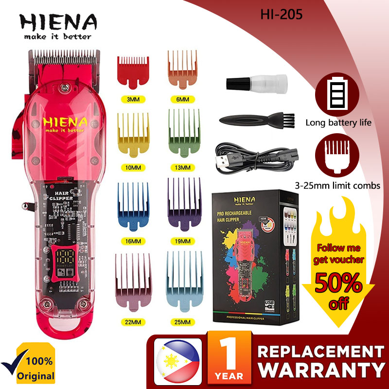 HIENA NEW Transparent Hair Clipper HI-205 Electric Hair Professional ...