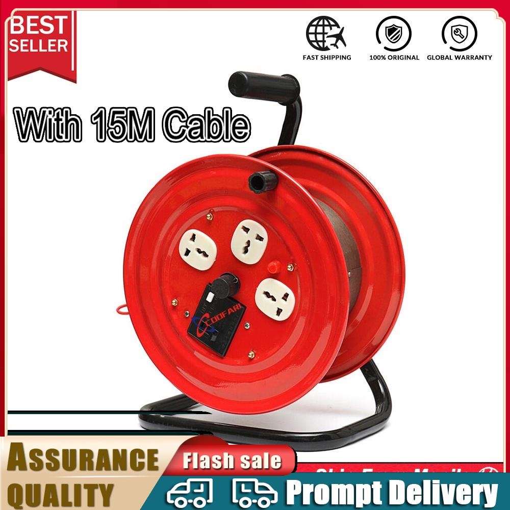 15M 30M 50M Heavy Duty Cable Reel Extension Wire 15/30/50 Meters