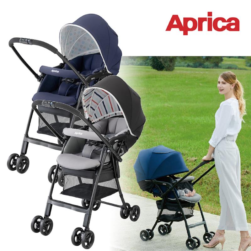 Xe Đẩy Trẻ Em Aprica Karoon Air AC Bright Stripe màu xanh navy