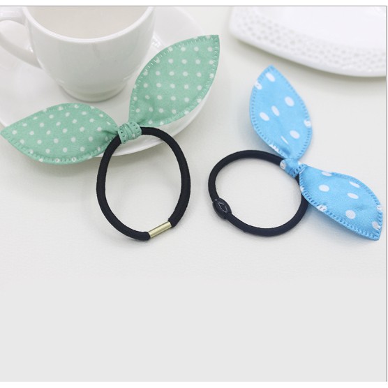 sét 10 Chun buộc tóc tai thỏ cho bé