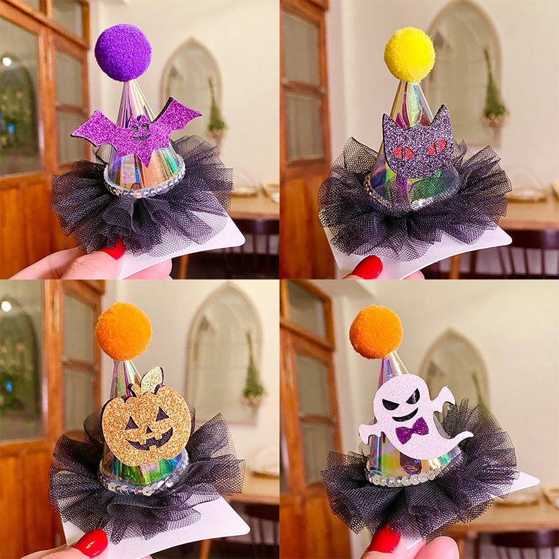 Kẹp Tóc Đính Nơ Trang Trí Lễ Hội Halloween Mới