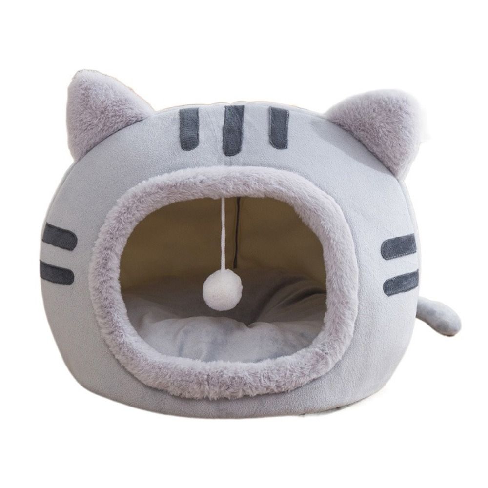 IYAHZC Autumn And Winter Semi-Enclosed For Small Cats Dogs Pet Nest Cat Shape Kitten Cave Cat Bed Sleeping Bed Dog Kennel Cat House