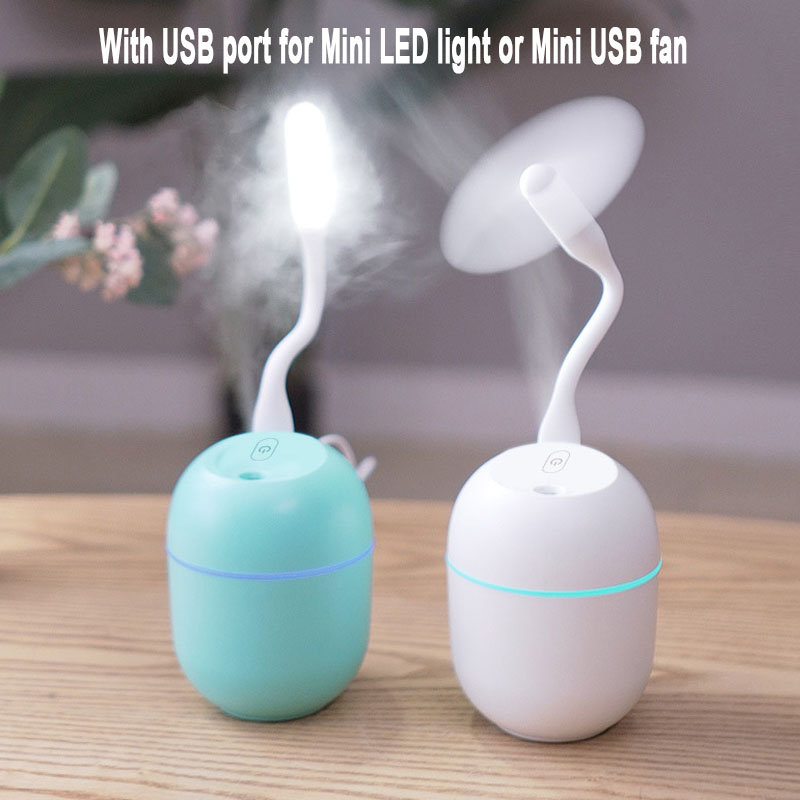 Máy Làm Ẩm Không Khí Siêu Âm Mini Cho Xe Hơi Máy Lọc 220Ml Kèm Đèn LED Đèn Ngủ Máy Khuếch Tán Tinh Dầu