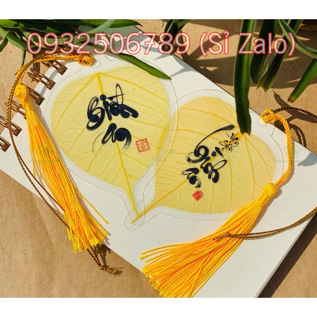 Lá Bồ Đề thư pháp cầu Bình An Tài Lộc ( Xưởng Chuyên Sỉ )