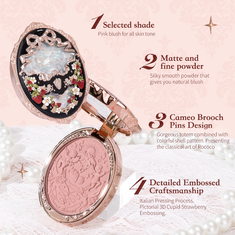 (Có sẵn) Phấn má hồng FLOWER KNOWS Strawberry Rococo 5g