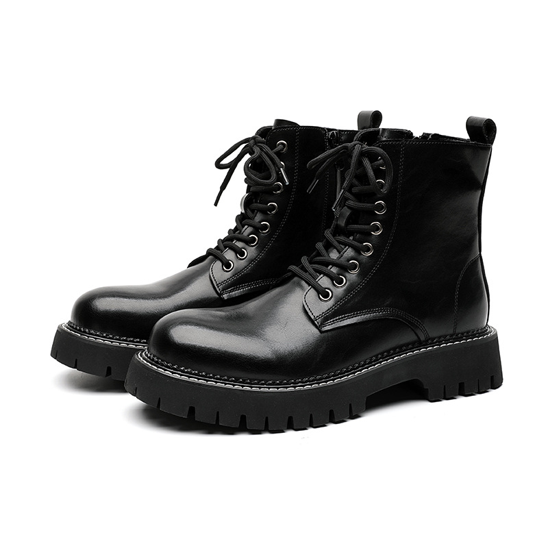 48H AFTER British style Martin boots men's casual help versatile black youth short boots Korean version trend boots