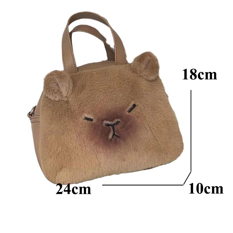 C&K Niche design cute Capibala backpack plush handbag