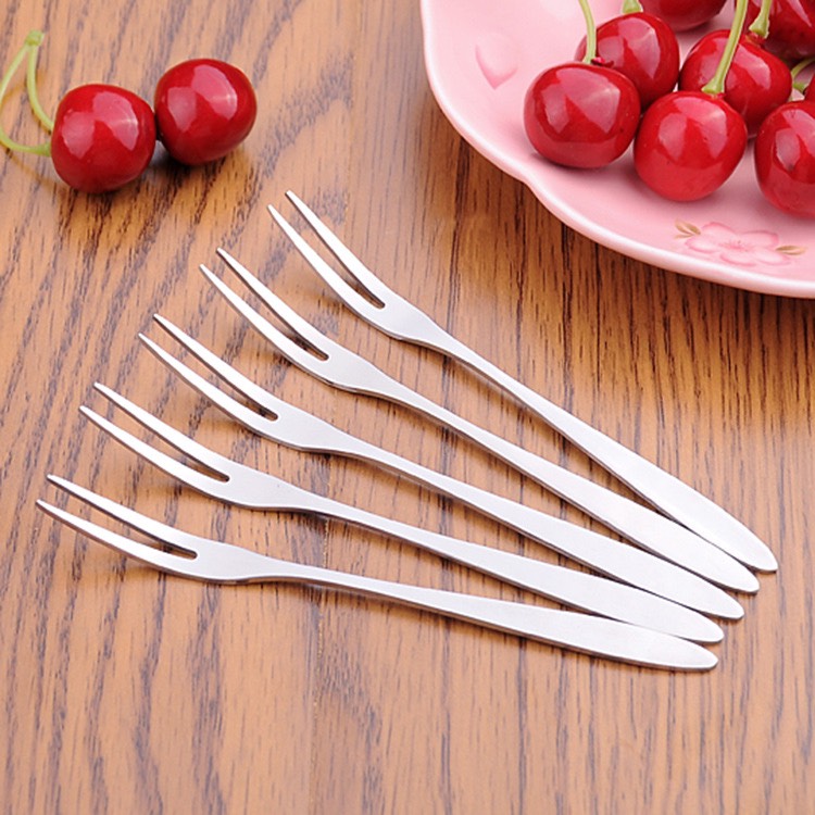 Combo 10 nĩa ghim trái cây thép không gỉ, nĩa ăn hoa quả