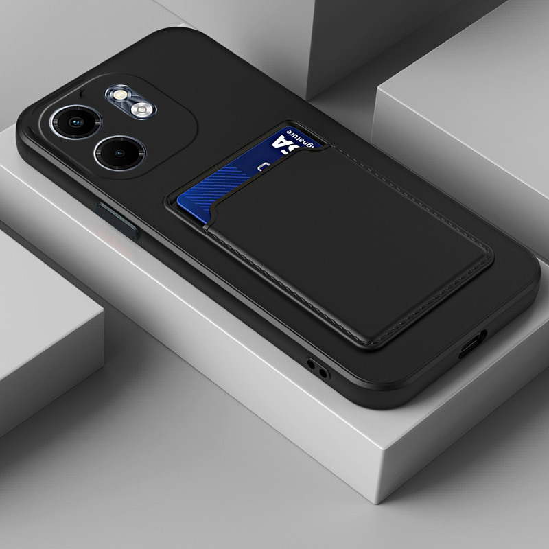 Phone case infinix Smart 9 Case Soft Card Holder Slot Silicone Wallet Back cover infinix Smart9.
