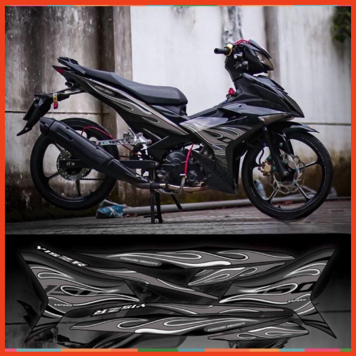 Tem exciter lửa xe đen phối đủ màu