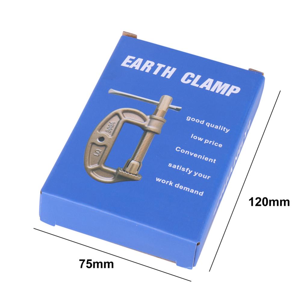 300A Electrode Clamp High Power Brass Grounding Work Clamp G-shaped Ground Welding Earth Clamp Replacement for Argon Arc Welding Machine