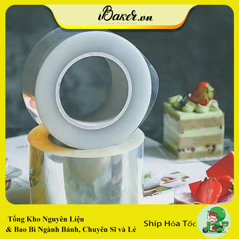 [60 mét, 10 mét] Cuộn mica bọc bánh mouse mềm cao 8cm