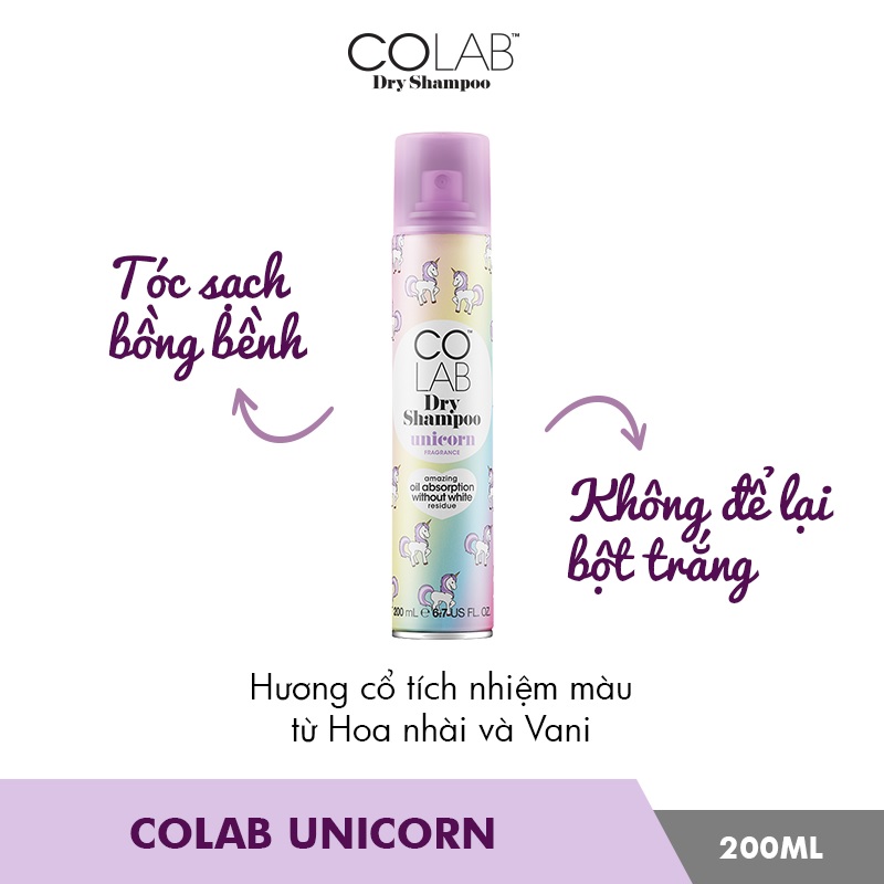 Dầu Gội Khô Colab Dry Shampoo 200ml