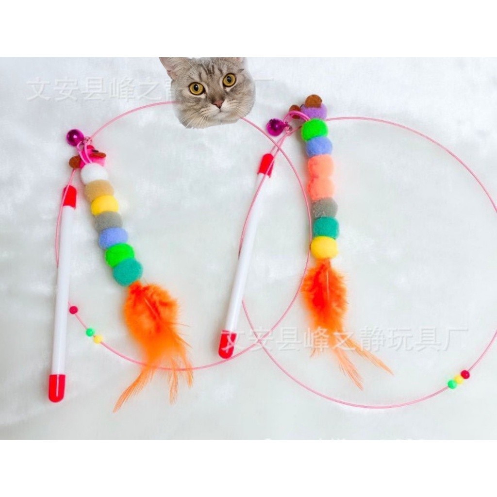 Đồ Chơi Cho Mèo, Cần Câu Dẻo Con Sâu