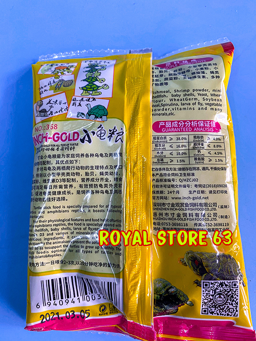Thức ăn cho Rùa, Baba Inch Gold gói 40gram