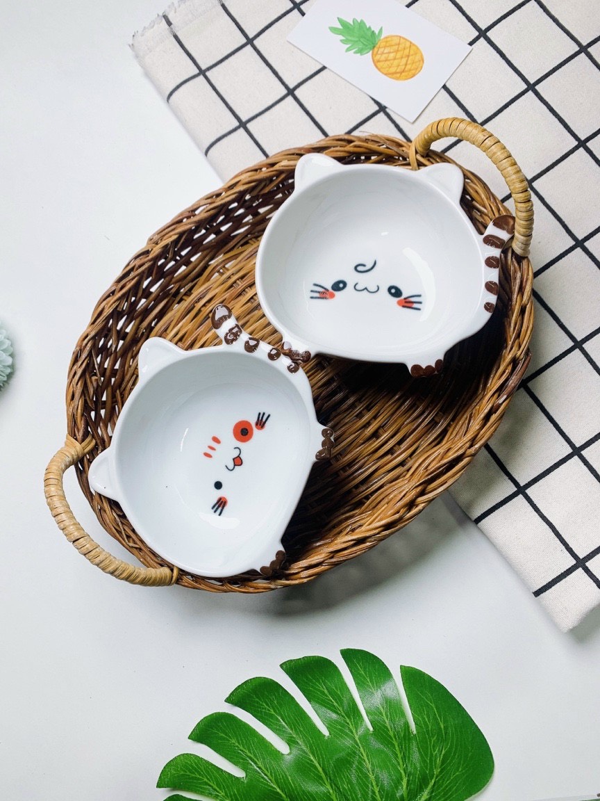 Bát ăn dặm, chén ăn dặm, đựng nước chấm hình hổ con 70ml