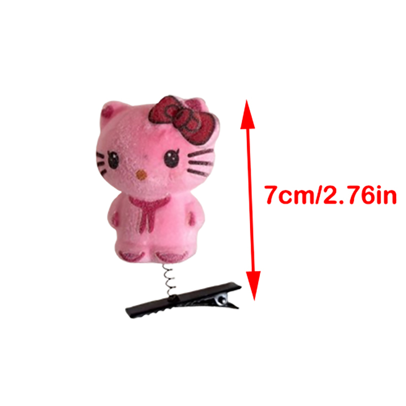 5Pcs Sanrio Hello Kitty Hair Clip 3D Kuromi Spring Hairpins Melody Cinnamoroll Duckbill Clip Headwear Children's Hair Accessory. 