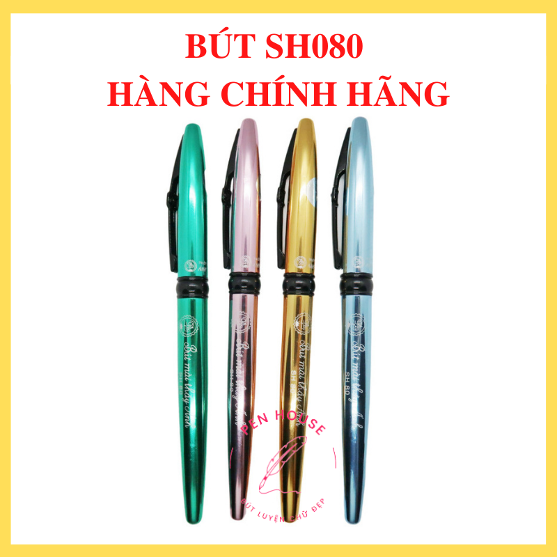 Bút mài thầy Ánh SH080 chính hãng ngòi lá tre Calligraphy tự động thanh đậm luyện chữ đẹp