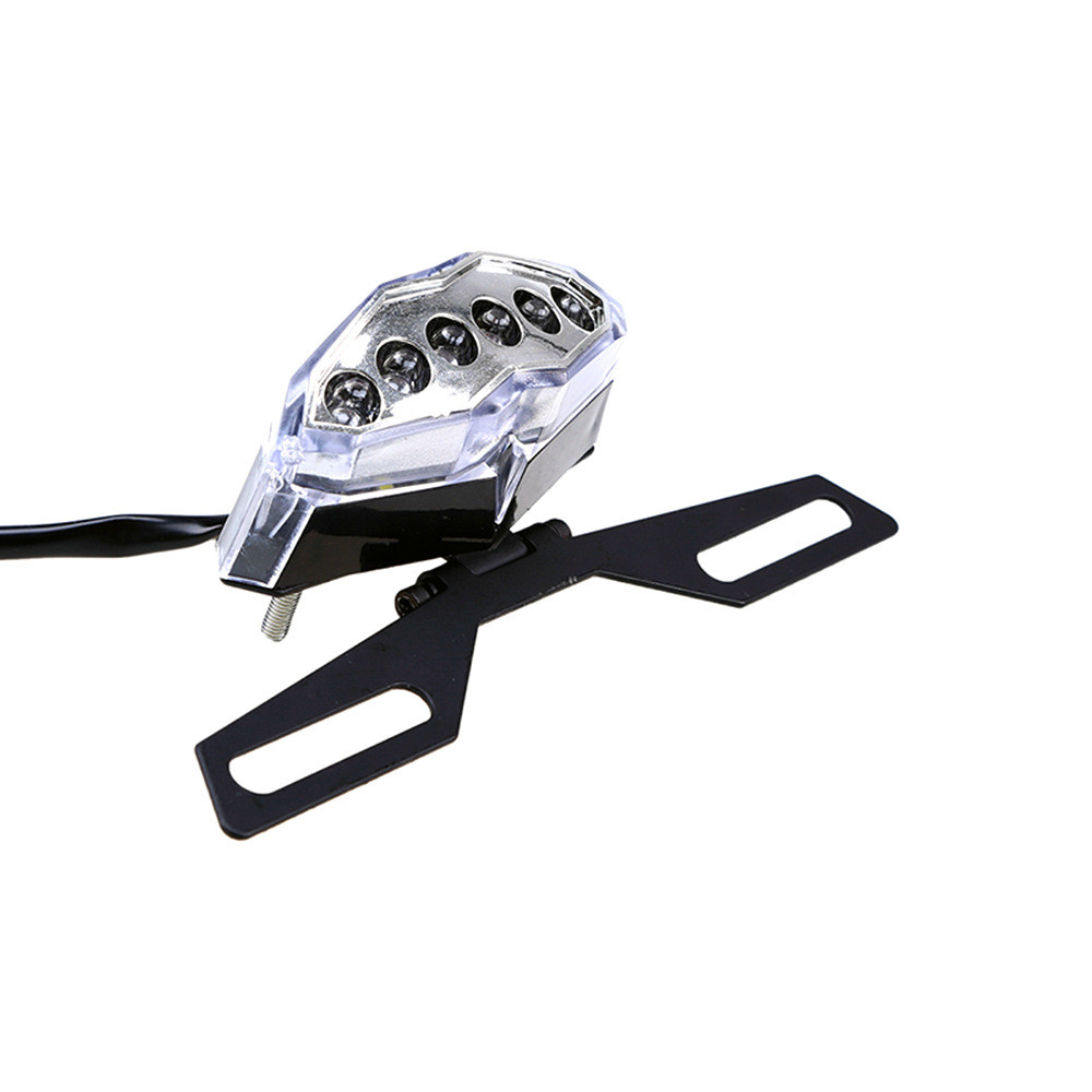 Adjustable Motorcycle Folding License Plate Holder Tail/Rear Light Bracket Mount