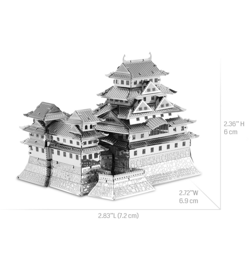 Hand-made Metal Puzzle White Heron Castle 3D Metal Model Creative 3D Puzzle Model