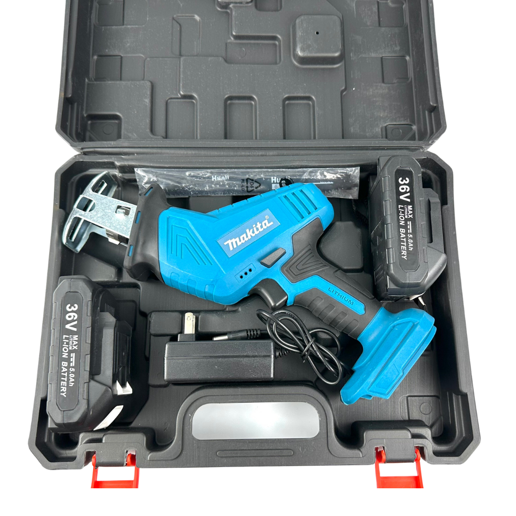 Máy cưa kiếm pin Makita tặng kèm 4 lưỡi sử dụng chân pin phổ thông M21