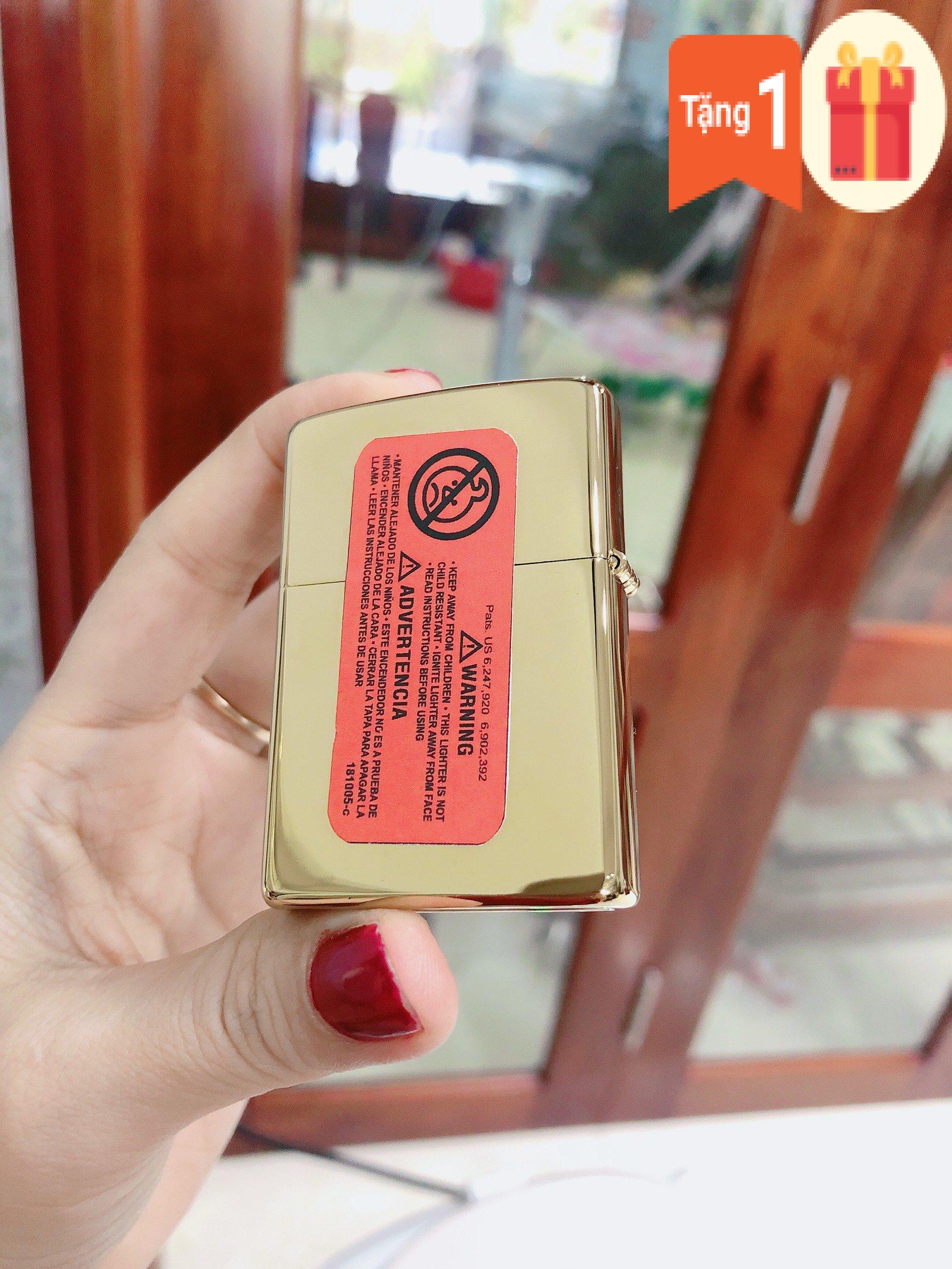 BẬT LỬA, HỘP QUẸT ZIPPO CHỦ ĐỀ CHÚA TỂ SƠN LÂM (IN HỔ), CÓ TEM ĐỎ