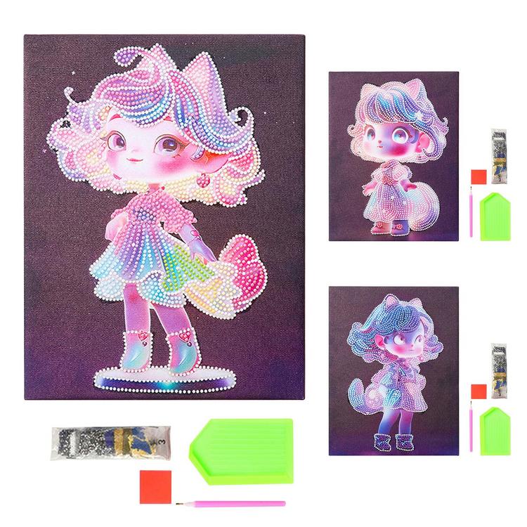 Gem Painting Kit DIY Art Painting Kit 3D Anime Girl Gem Art Kit