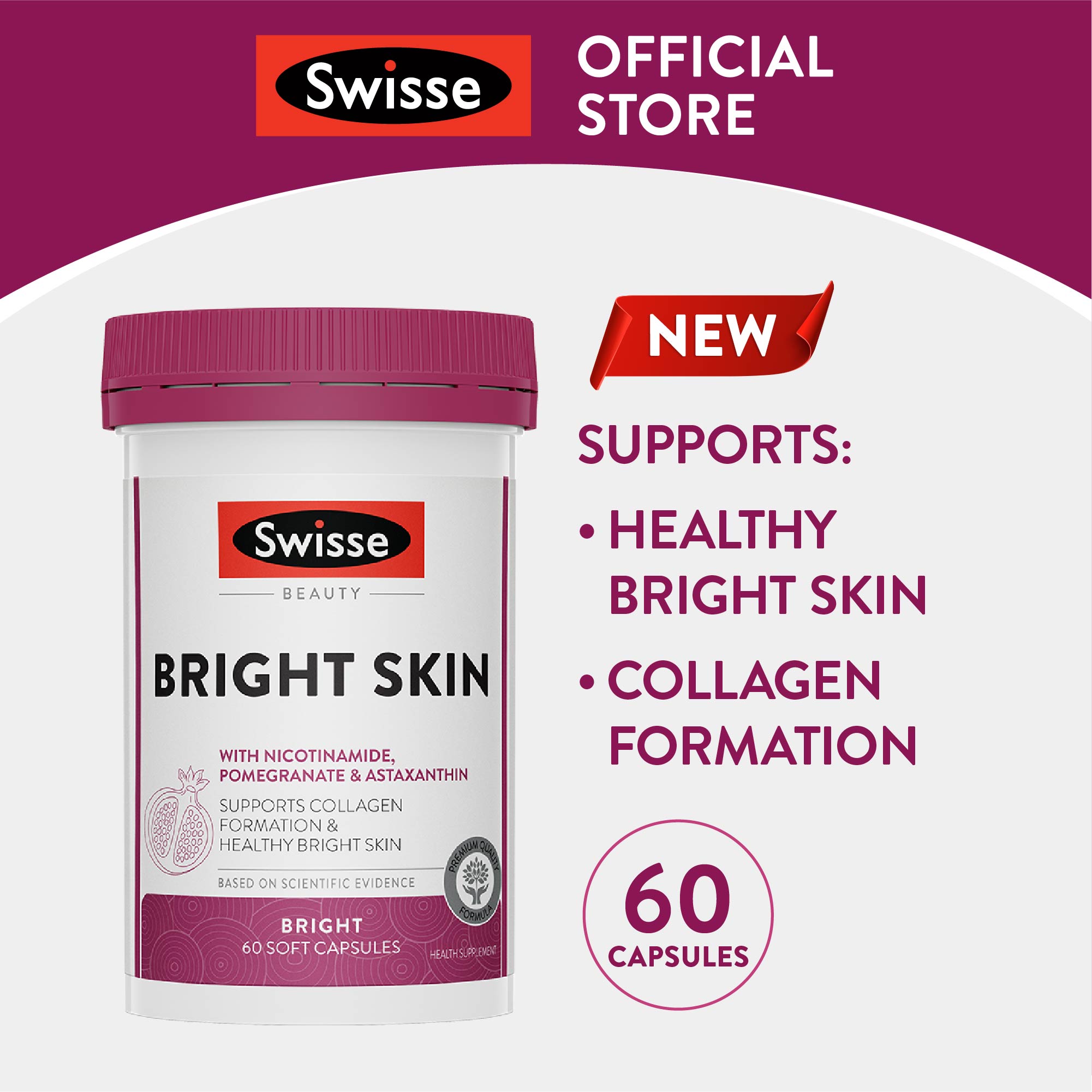 Swisse Beauty Bright Skin 60 Caps | Lazada Singapore