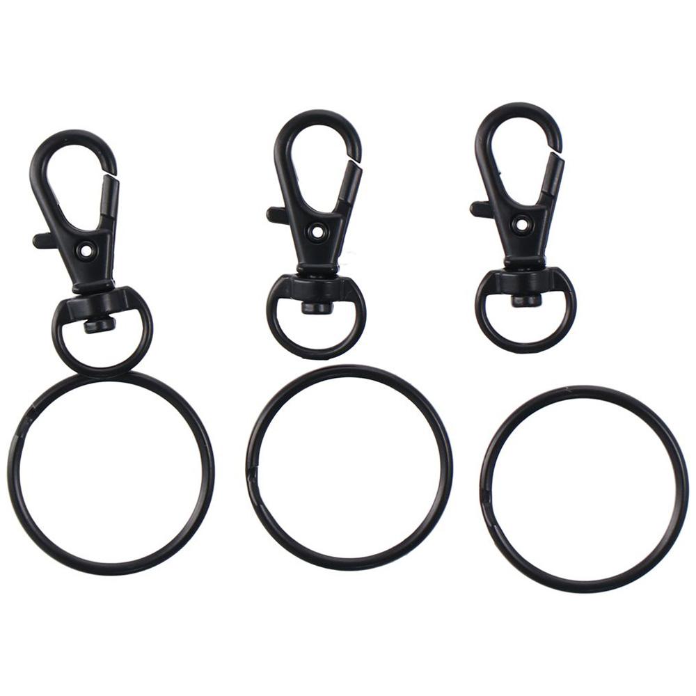 NORORTHY Metal Key Chain Rings 20pcs Black Keychain Clip Small Carabiner  Keychain Clips for Keys Rope