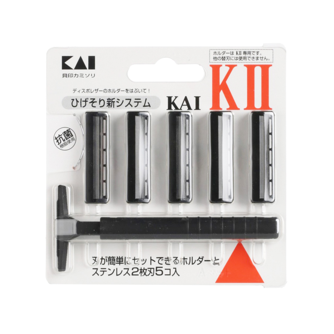 Bộ dao cạo râu KAI Nhật Bản 1 thân 5 lưỡi không gỉ