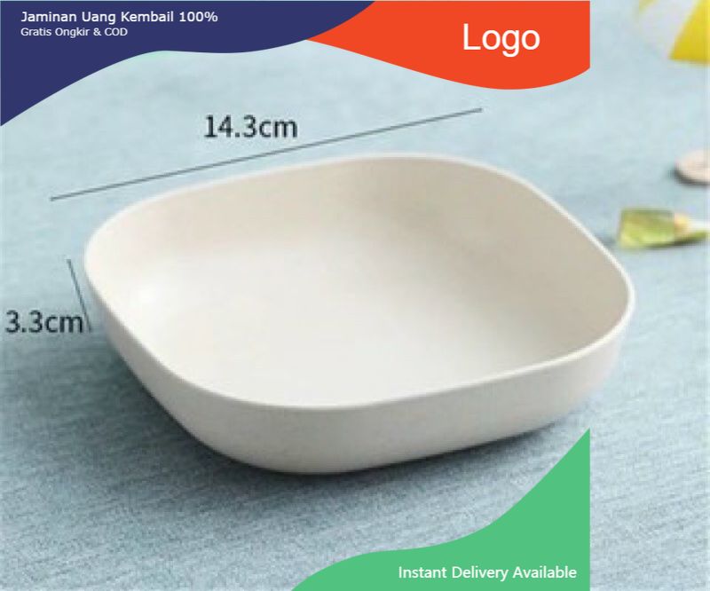Đĩa nhựa lúa mạch - Dĩa lúa mạch hình vuông nhiều màu - Đĩa lúa mạch đựng hoa quả, thức ăn đa năng