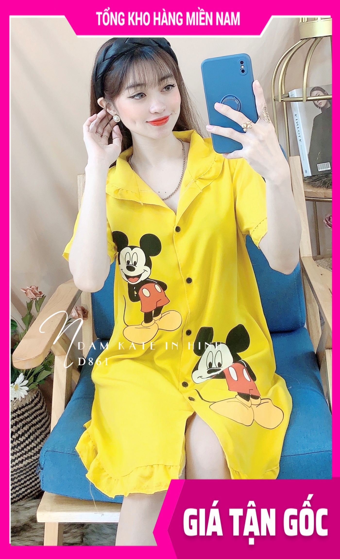 Đầm ngủ nữ dễ thương 🛑 Đầm bò sữa 🛑 Đầm pijama 🛑 Đầm kate in hình dễ thương 🛑 Đầm ngủ kate 🛑 Đầm dễ thương 🛑 Đầm hoạt hình 🛑 Đầm phom to D861